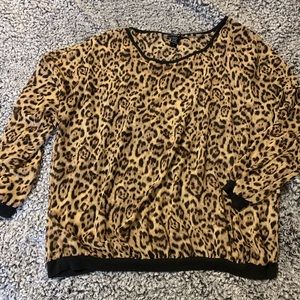 Torrid Plus Size 4x Cheetah Print Shirt/Cover